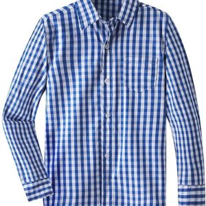 checked long sleeve school shirts