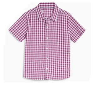 checked short sleeve school shirts