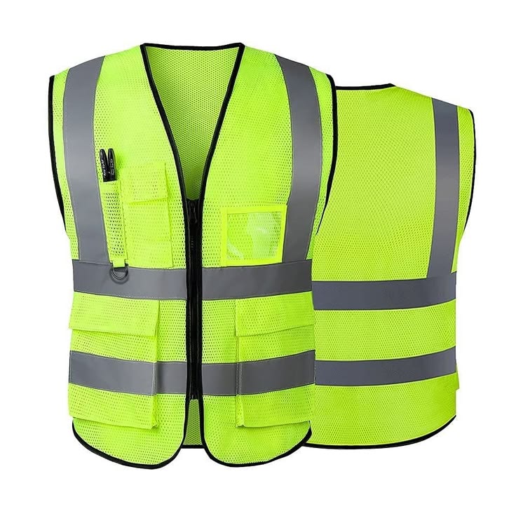 Green Executive Reflective Vest 190gsm